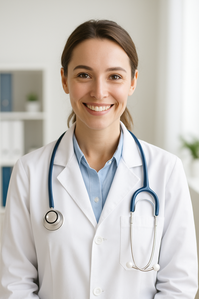 Smiling doctor providing medical attention at Medical Center Playa del Inglés